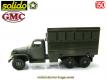 Le GMC CCKW 353 6x6 cabine tôlée Shelter en miniature de Solido au 1/50e