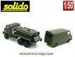 Le Berliet GBC 8 Kt citerne et le Citroën C35 militaire miniature Solido au 1/50e