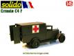 Le Citroën C4 F ambulance militaire 1940 miniature de Solido au 1/45e