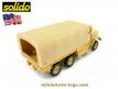 Le camion militaire Kaiser Jeep 6x6 M34 sable en miniature de Solido au 1/50e