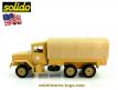 Le camion militaire Kaiser Jeep 6x6 M34 sable en miniature de Solido au 1/50e