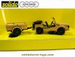 La Jeep DKW Munga sable avec remorque en miniature de Solido au 1/43e