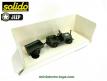 La Jeep Willys verte avec pare câble et sa remorque miniature Solido au 1/38e