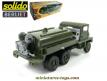 Le camion militaire Berliet GBC 8 Kt citerne en miniature de Solido au 1/50e