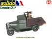 Le Citroën C4 F 1940 porte mitrailleuse Hotchkiss en miniature de Solido au 1/45e