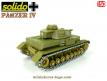 Le char Panzer IV sable canon court en miniature par Solido au 1/50e