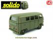 Le Combi Volkswagen type 2 militaire en miniature Solido au 1/43e