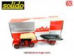 Le Dodge 4x4 WC56 pompiers et sa remorque bateau miniature Solido au 1/50e