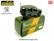 Le VLTT Peugeot P4 militaire en miniature de Solido au 1/43e
