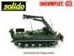 Un AMX 30 D niveleur dépanneur F1 en miniature par Solido au 1/50e incomplet