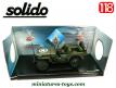La Jeep Willys US Army 1942 non bâchée en miniature militaire Solido au 1/18e