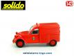 La 2CV AZU Citroën fourgonnette pompiers de Paris en miniature par Solido au 1/43e