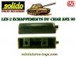 Les deux échappements vert du char AMX30 miniature de Solido au 1/50e