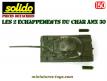 Les deux échappements vert du char AMX30 miniature de Solido au 1/50e