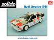 Une Audi Quattro blanche de 1981 en miniature par Solido au 1/43e