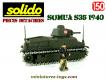 Les deux antennes radio du char Somua S35 miniature de Solido au 1/50e