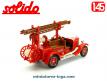 Le Citroën C4 F Auto pompe pompiers Thirion 1930 miniature par Solido au 1/45e