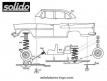 La carrosserie de la Simca Beaulieu en miniature de Solido démontable au 1/43e