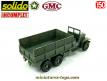Le GMC CCKW 353 6x6 a ridelles non bâché de Solido au 1/50e incomplet