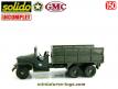 Le GMC CCKW 353 6x6 a ridelles non bâché de Solido au 1/50e incomplet