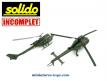 Les hélicoptères Alouette 3 et Gazelle militaires de Solido au 1/55e incomplets
