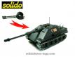 La mitrailleuse de caisse du char Jagdpanther Solido en miniature au 1/50e