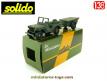 La Jeep militaire débâchée avec sa remorque en miniature de Solido au 1/38e