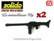 Lot de 2 mitrailleuses allemandes Solido au 1/50e type Mg 34/42 en résine noire