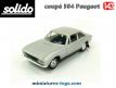 Le coupé 504 Peugeot gris métal miniature par Solido au 1/43e