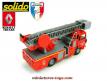 Le camion Renault Camiva grande échelle pompiers en miniature de Solido au 1/60e