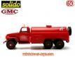 Le GMC CCKW 353 6x6 citerne ravitaillement pompiers miniature Solido au 1/50e