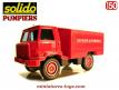 Le Berliet Camiva 4x4 dévidoir FF pompiers en miniature par Solido au 1/50e