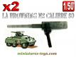 Un lot de deux mitrailleuses type Browning miniatures au 1/50e