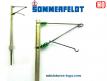 Un lot de 15 mats porte catenaires en miniatures par Sommerfeldt au H0 HO