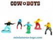 Un lot de 5 cowboys en plastique du type Starlux au 1/32e incomplets