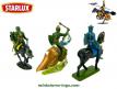 Les chevaliers du moyen âge en miniatures de Starlux Cofalu au 1/32e incomplet