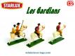 Un lot de gardians et chevaux Starlux au 1/32e incomplets