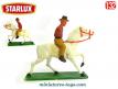 Un lot de gardians et chevaux Starlux au 1/32e incomplets