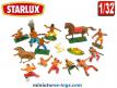 Un lot de 15 indiens en figurines Starlux au 1/32e incomplets