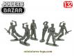 Les 5 figurines de parachutistes français copie de bazar Soft-Plastique Starlux au 1/32e