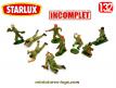 Un lot de 9 figurines de soldats français Starlux au 1/32e incomplets