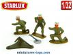 Les 3 fantassins de la légion étrangère en figurines Starlux au 1/32e incomplets
