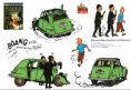 La 2 cv Citroën accidentée des Dupont en miniature de la collection Tintin 1/43e