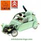 La 2 cv Citroën accidentée des Dupont en miniature de la collection Tintin 1/43e