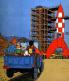 Le pin's épinglette de la fusée de Tintin en métal par Hergé Atlas Collections