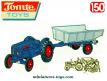 Le tracteur agricole Fordson bleu en miniature de Tomte Laerdal au 1/50e