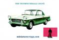 Le coupé Triumph Herald miniature par Corgi Toys au 1/43e incomplet
