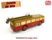 Le Trolleybus Vétra CS 60 des OTL lyonnais miniature en bois au 1/50e incomplet