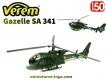 Un hélicoptère français Gazelle Hot en miniature militaire par Verem au 1/50e
