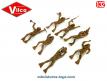 Un lot de 7 figurines de plongeurs ouvriers miniatures par Vilco au 1/32e